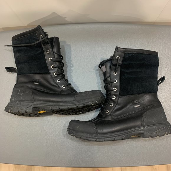 Black Men's UGG Butte Size 9.5 Waterproof Boots - Picture 3 of 7